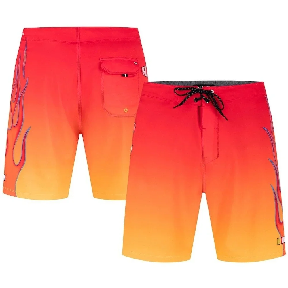 New‎ Hurley Phantom NASCAR Racing Board Shorts Mens 36 Red Orange Eco Flame 18